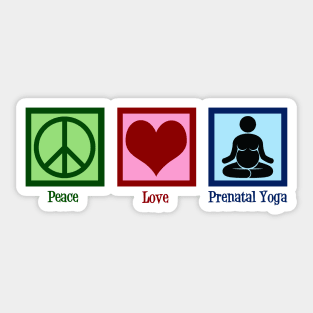 Peace Love Prenatal Yoga Sticker